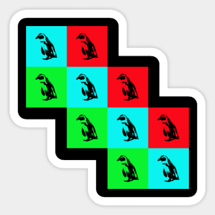 Cute penguin - pop art style Sticker